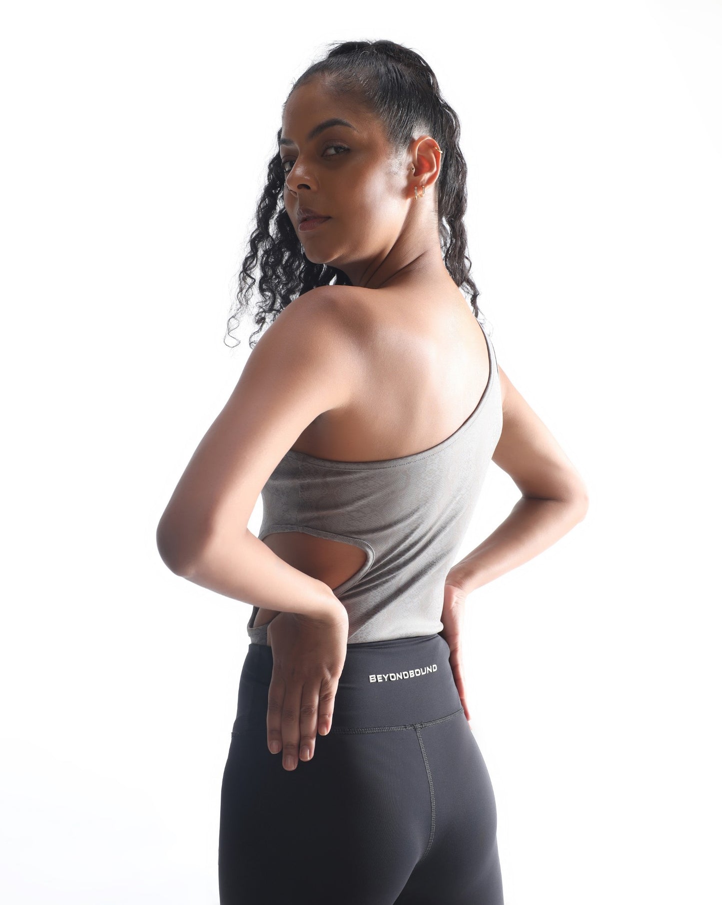One shoulder jumpsuit - Grey