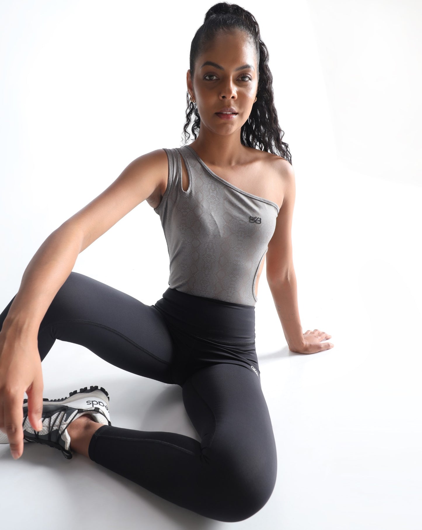 One shoulder jumpsuit - Grey