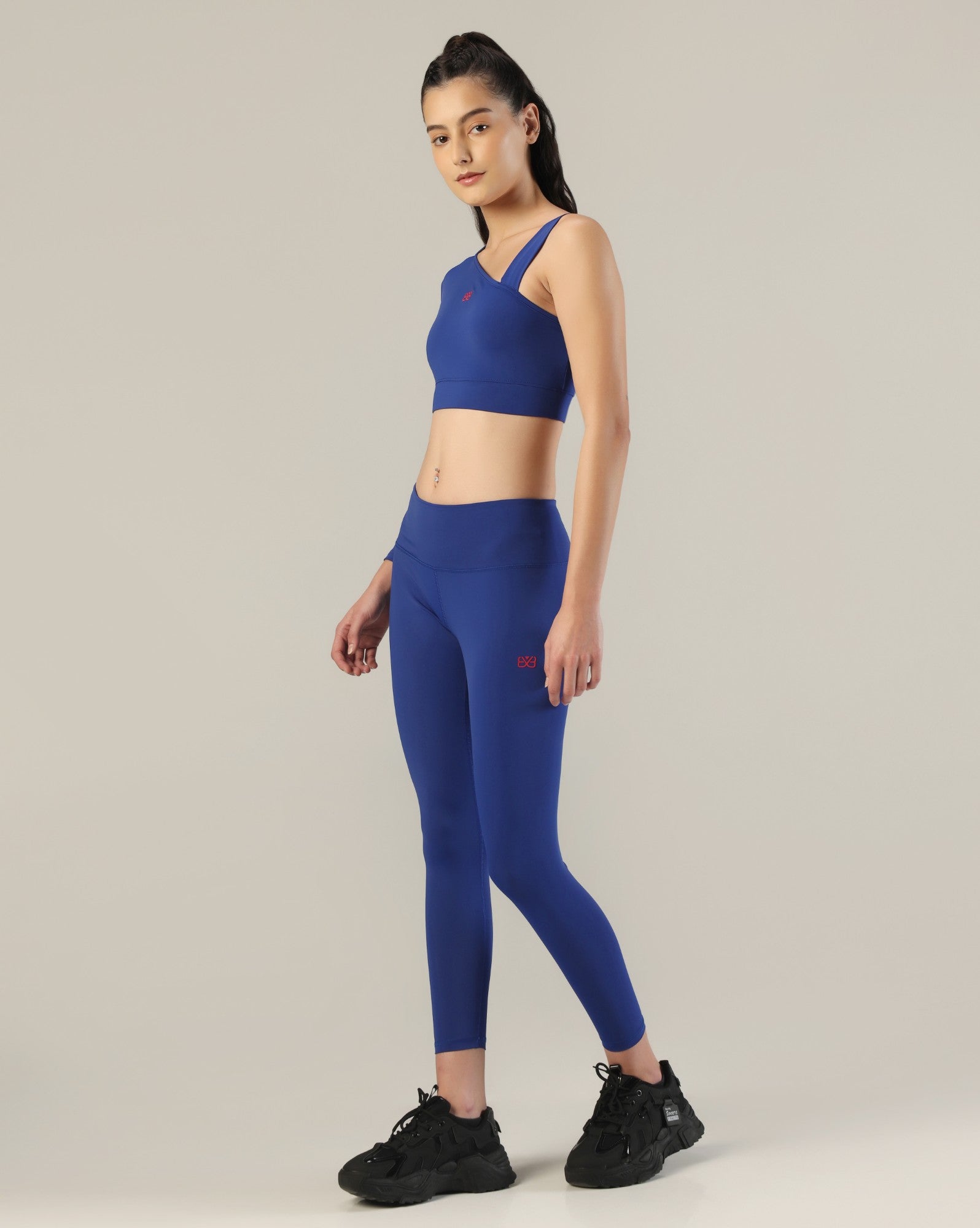 Asymmetric Crop Top - Royal blue