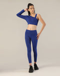 Asymmetric Crop Top - Royal blue