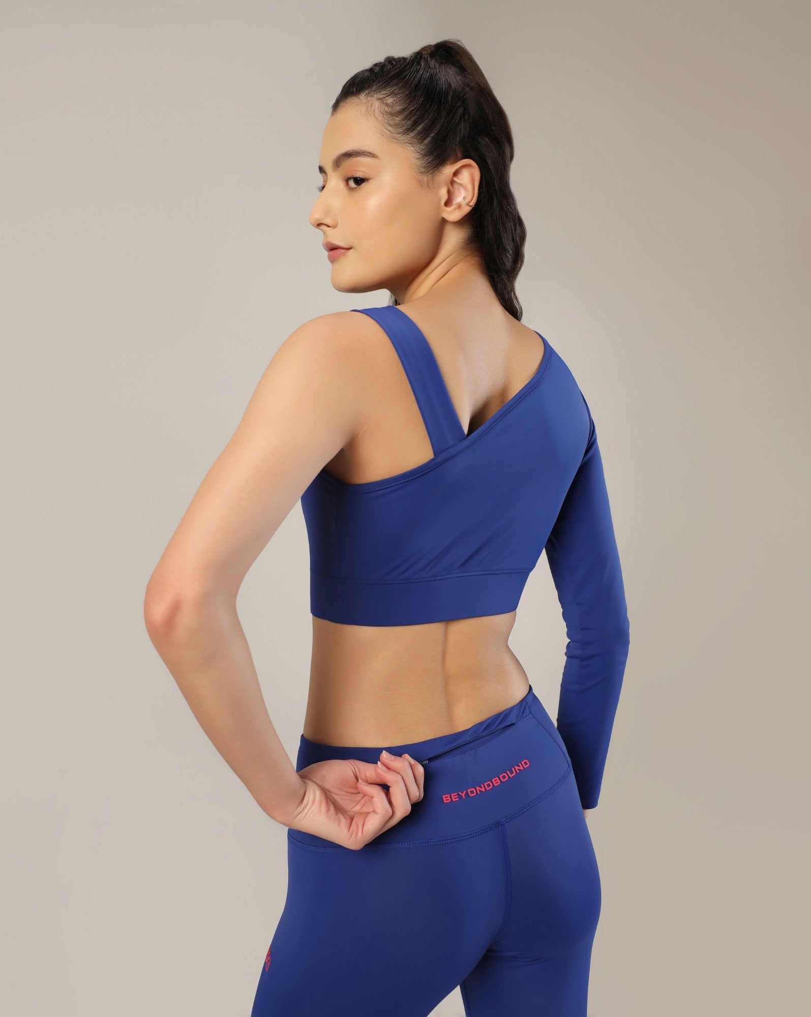 Asymmetric Crop Top - Royal blue