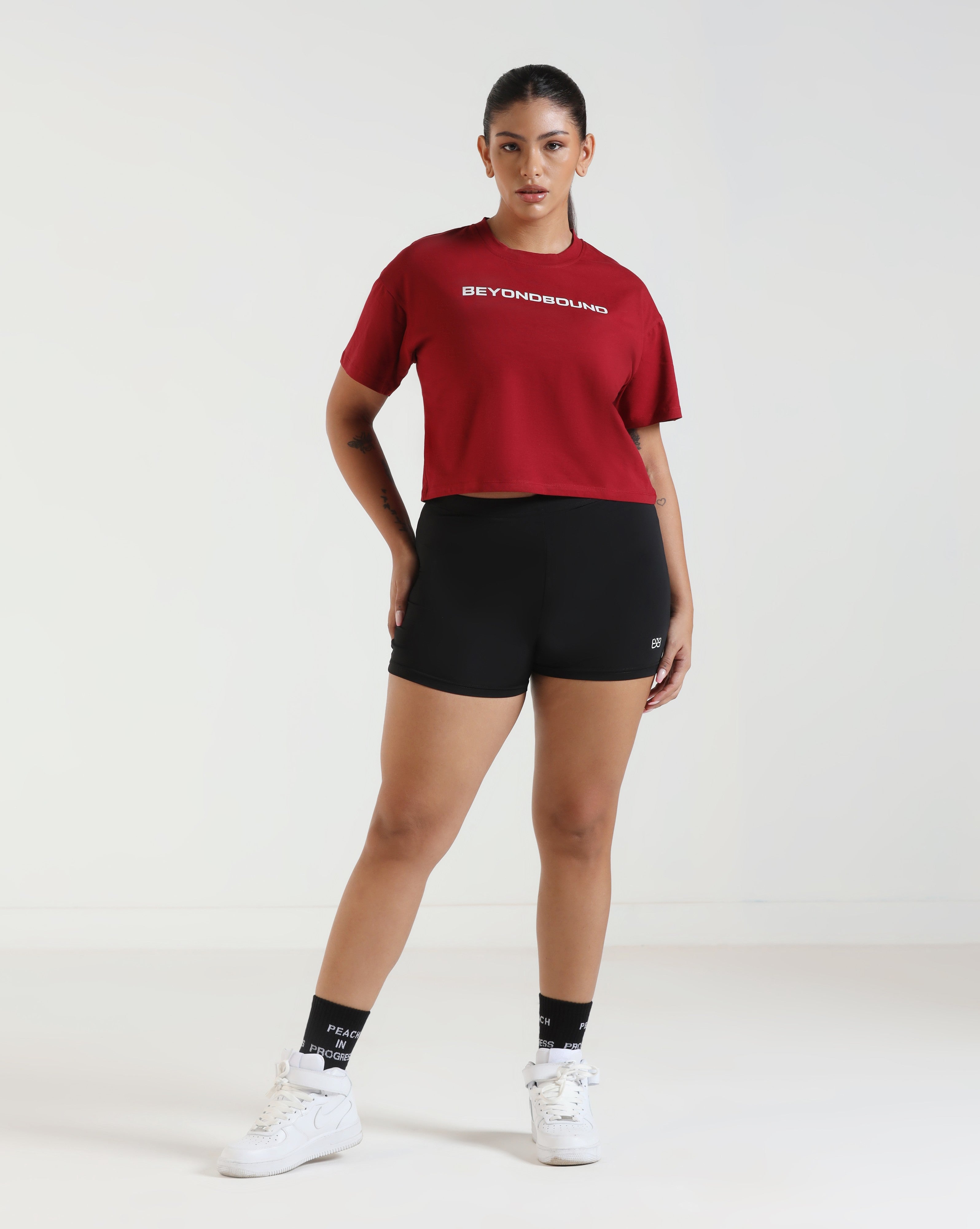 LayerLite Crop Top Maroon
