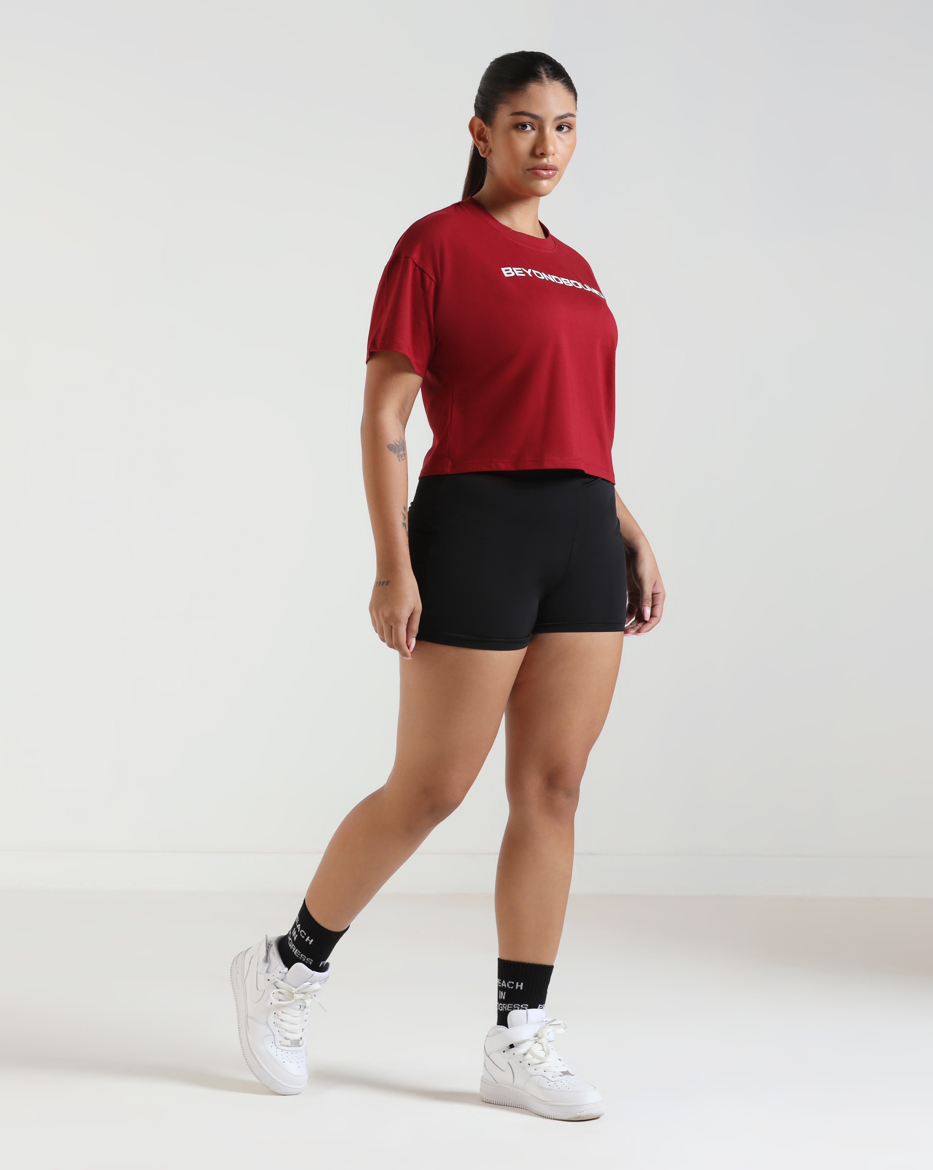 LayerLite Crop Top Maroon