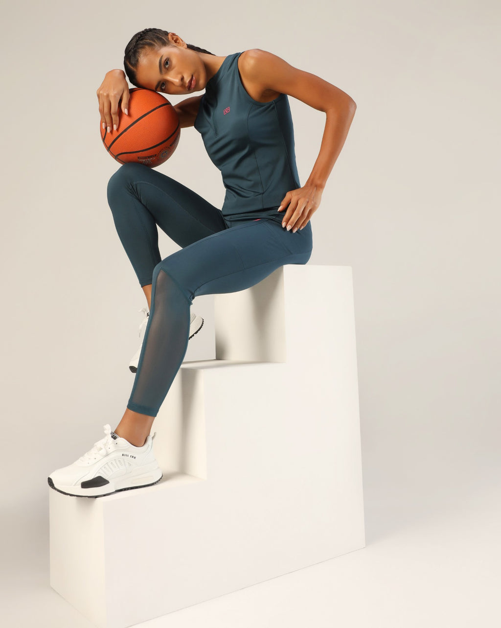 Classic Fitted Zipper Vest - Airforce blue