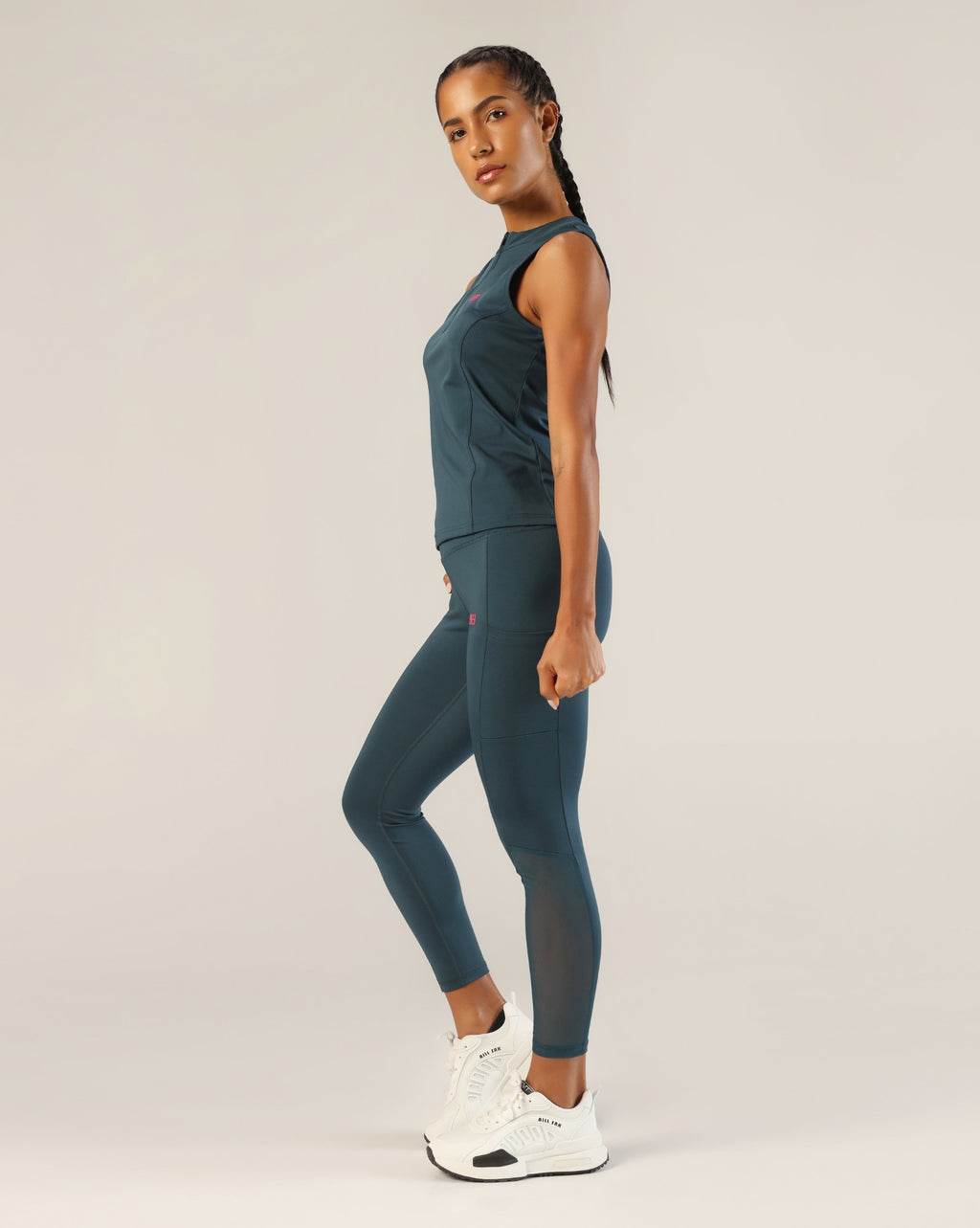 Classic Fitted Zipper Vest - Airforce blue