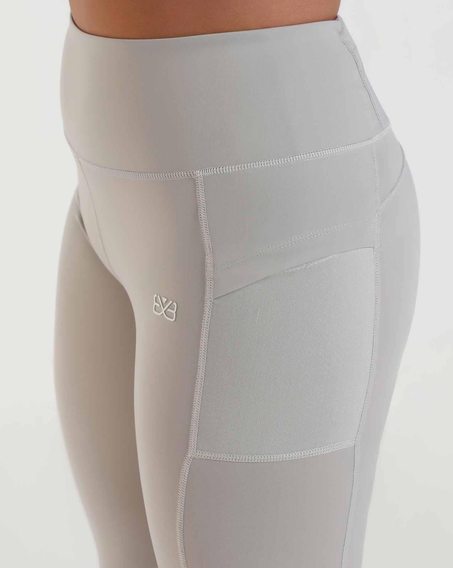 FadeFlow Leggings - Light Grey & Pink