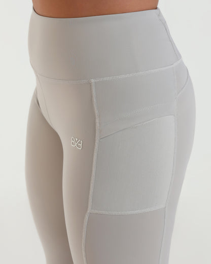 FadeFlow Leggings - Light Grey & Pink