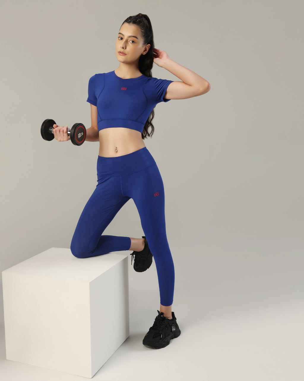 Slim Fit Crop Top - Royal blue
