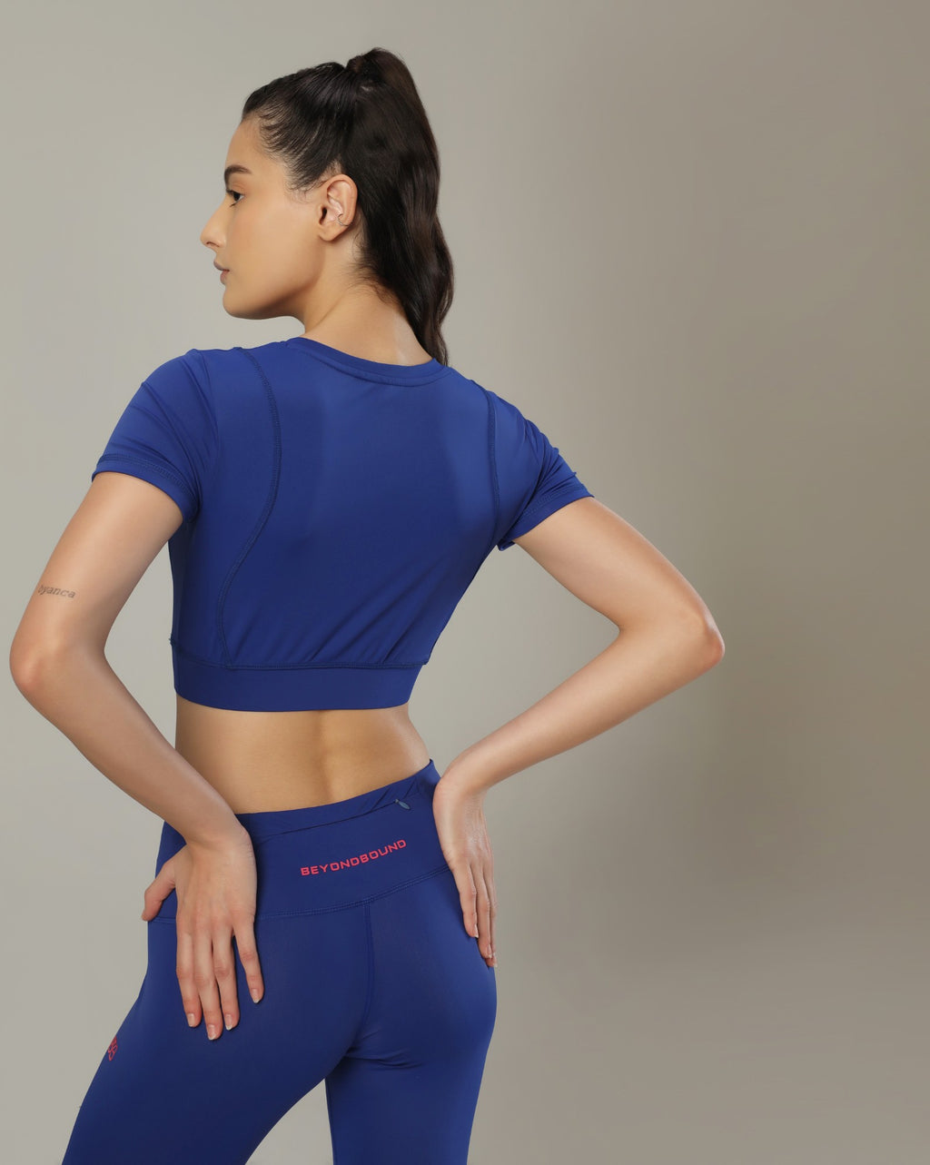 Slim Fit Crop Top - Royal blue