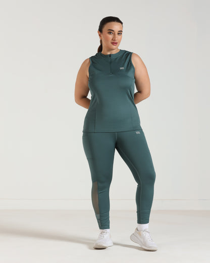 Classic Fitted Zipper Vest - Jasper