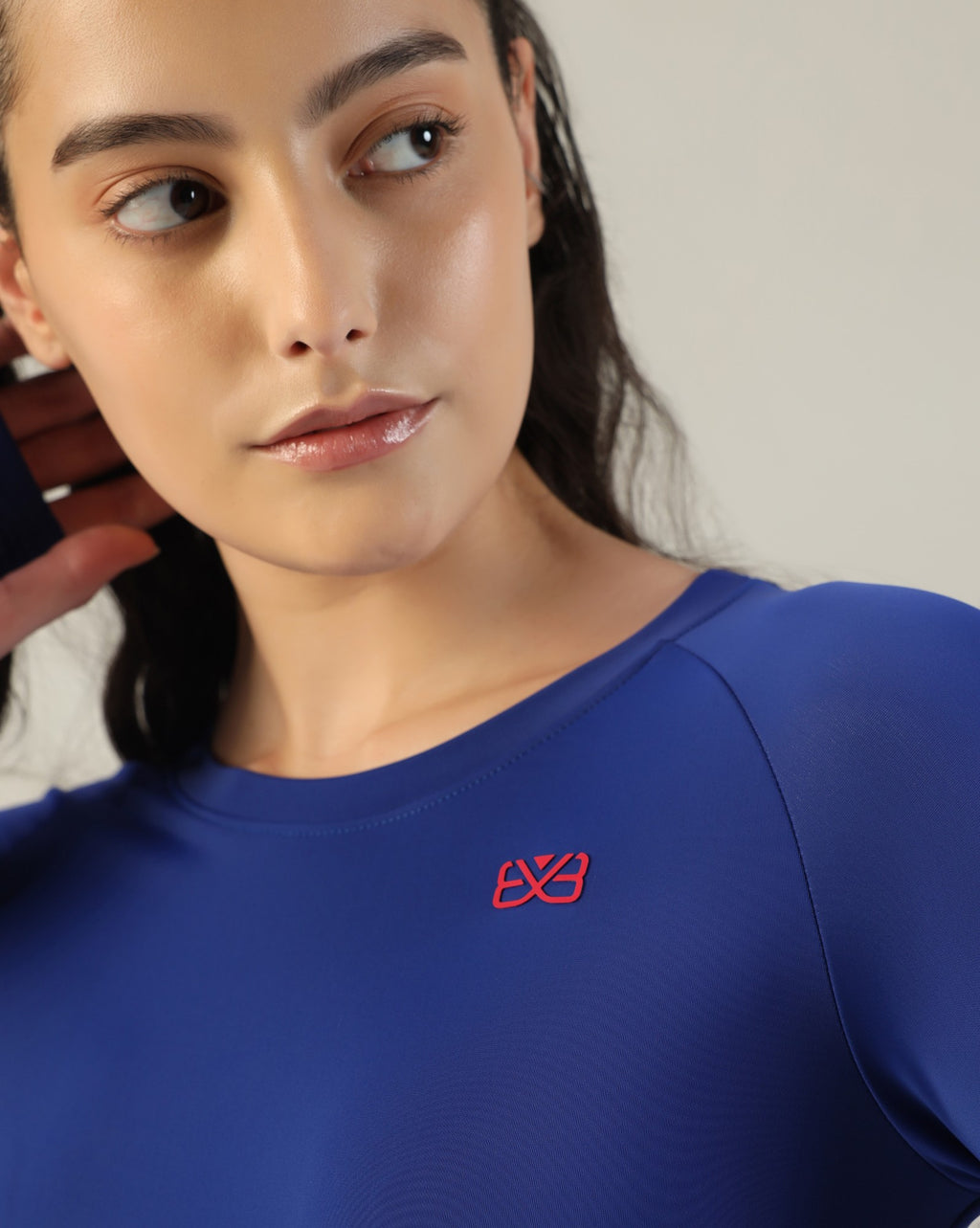 Go-To Long Sleeve Crop Top - Royal Blue