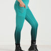 FadeFlow Leggings - Sea Green & Black