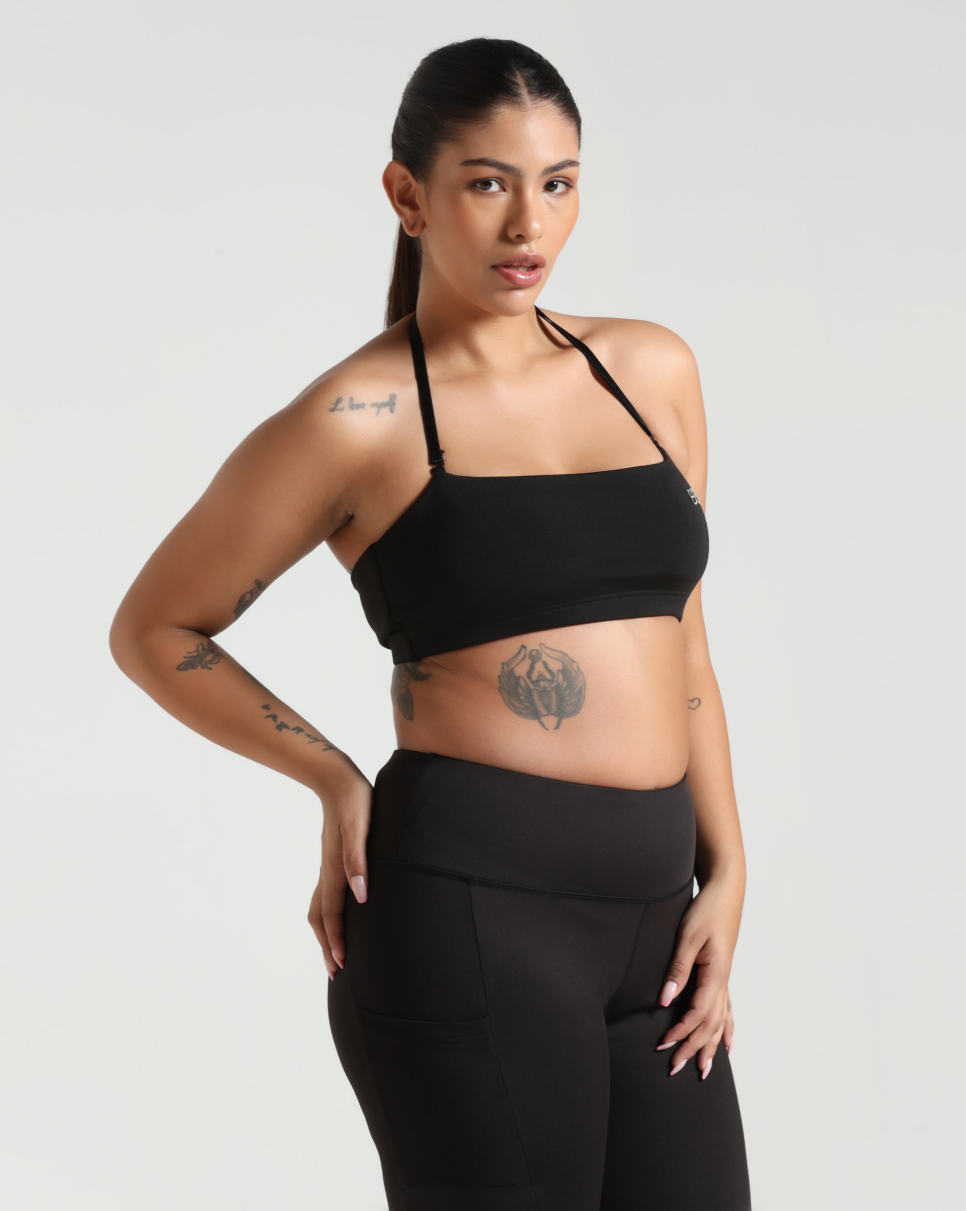 Go-To Bandeau Sports Bra - Black