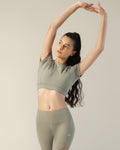 Slim Fit Crop Top - Pista