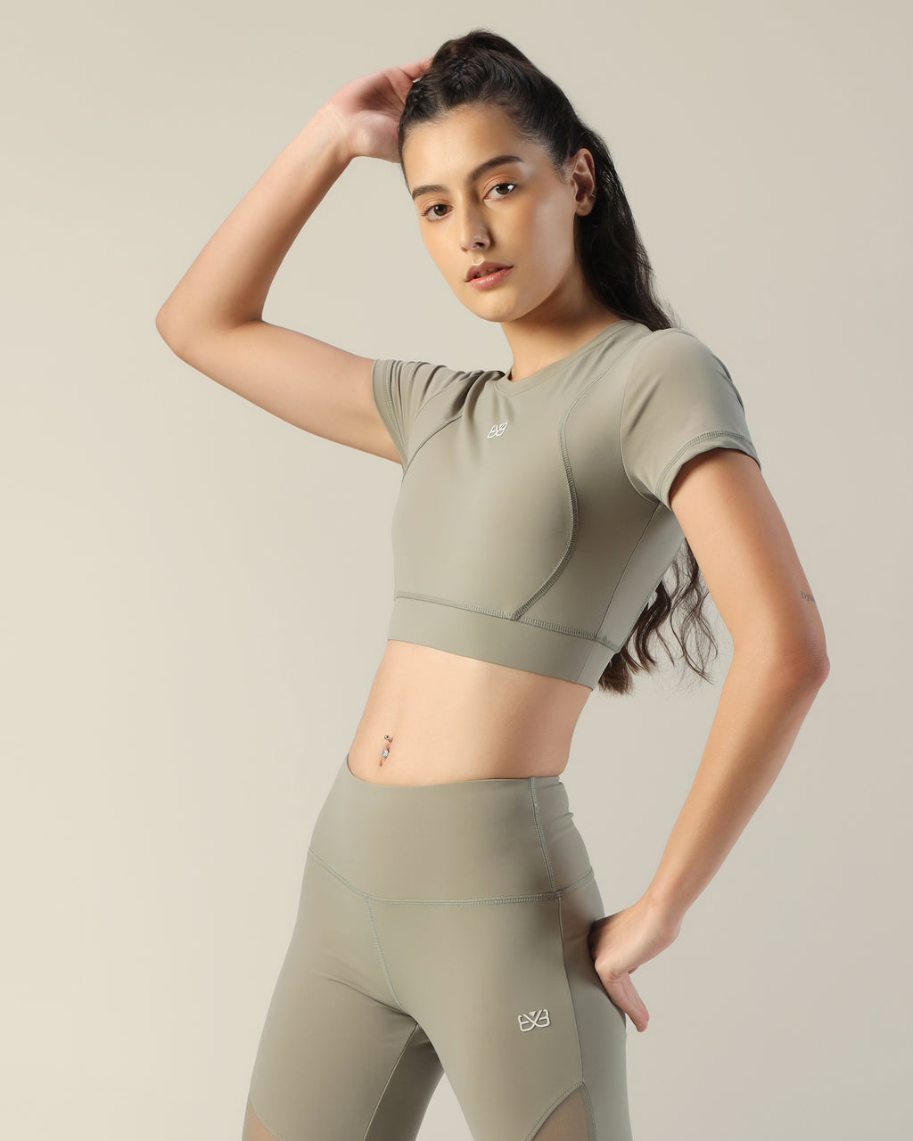 Slim Fit Crop Top - Pista