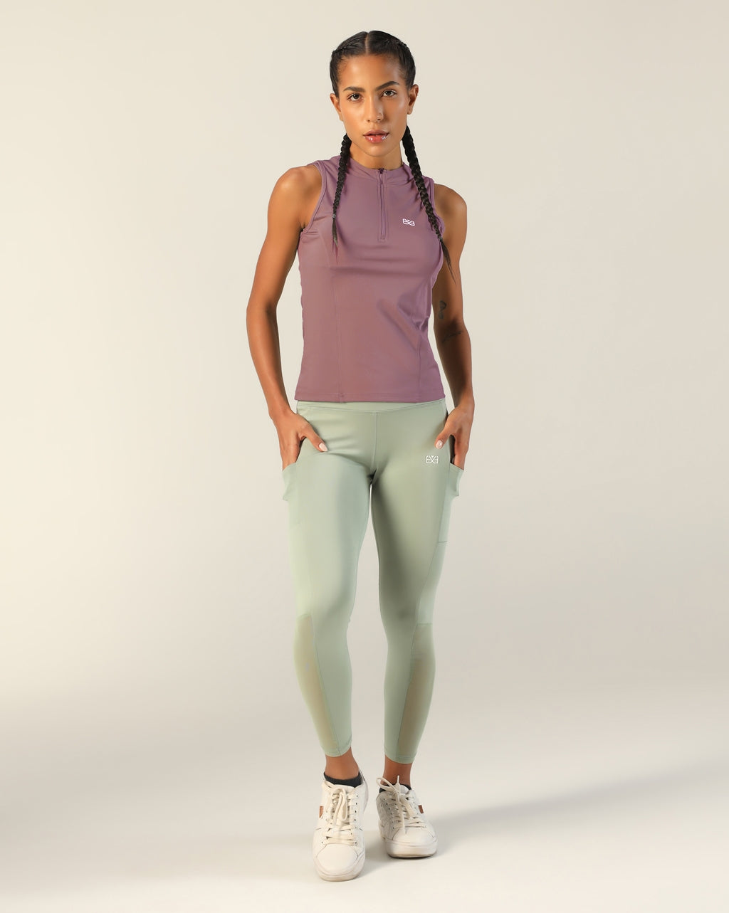 Classic Fitted Zipper Vest - Pink