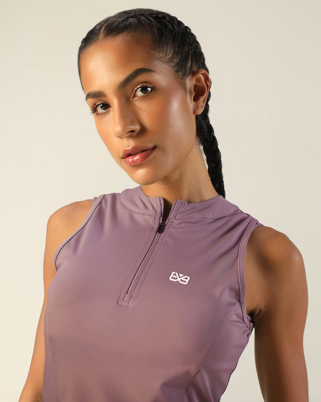 Classic Fitted Zipper Vest - Pink