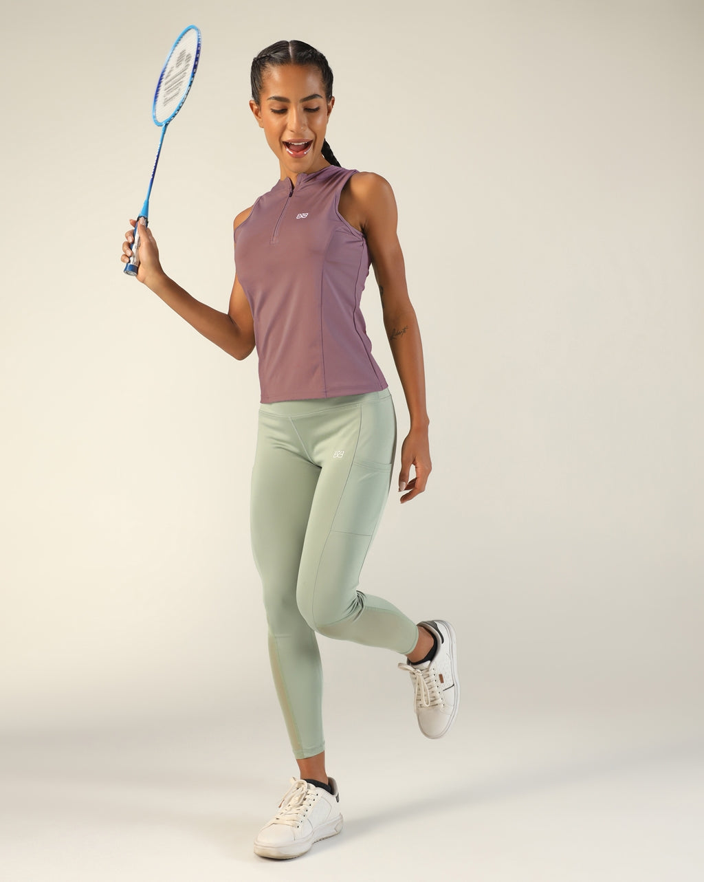 Classic Fitted Zipper Vest - Pink