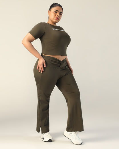 FlowTwist Leggings - Mehendi