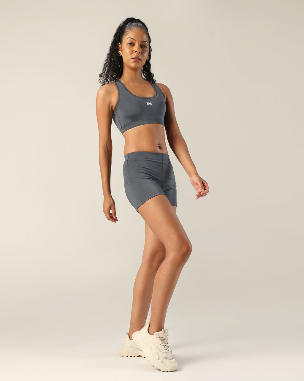 Classic Medium Support Sports Bra - Dark Grey