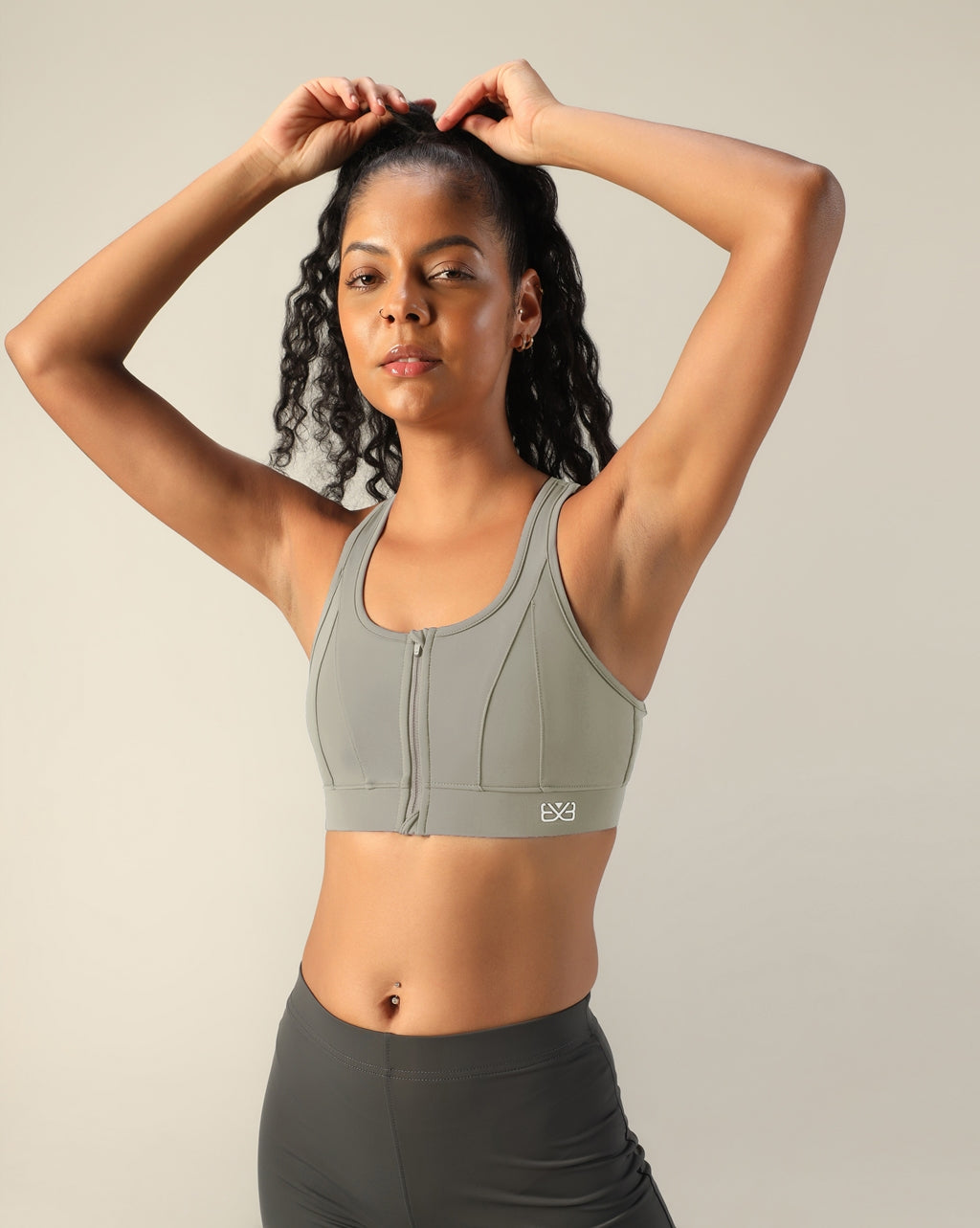 Zipper sports bra - Pista