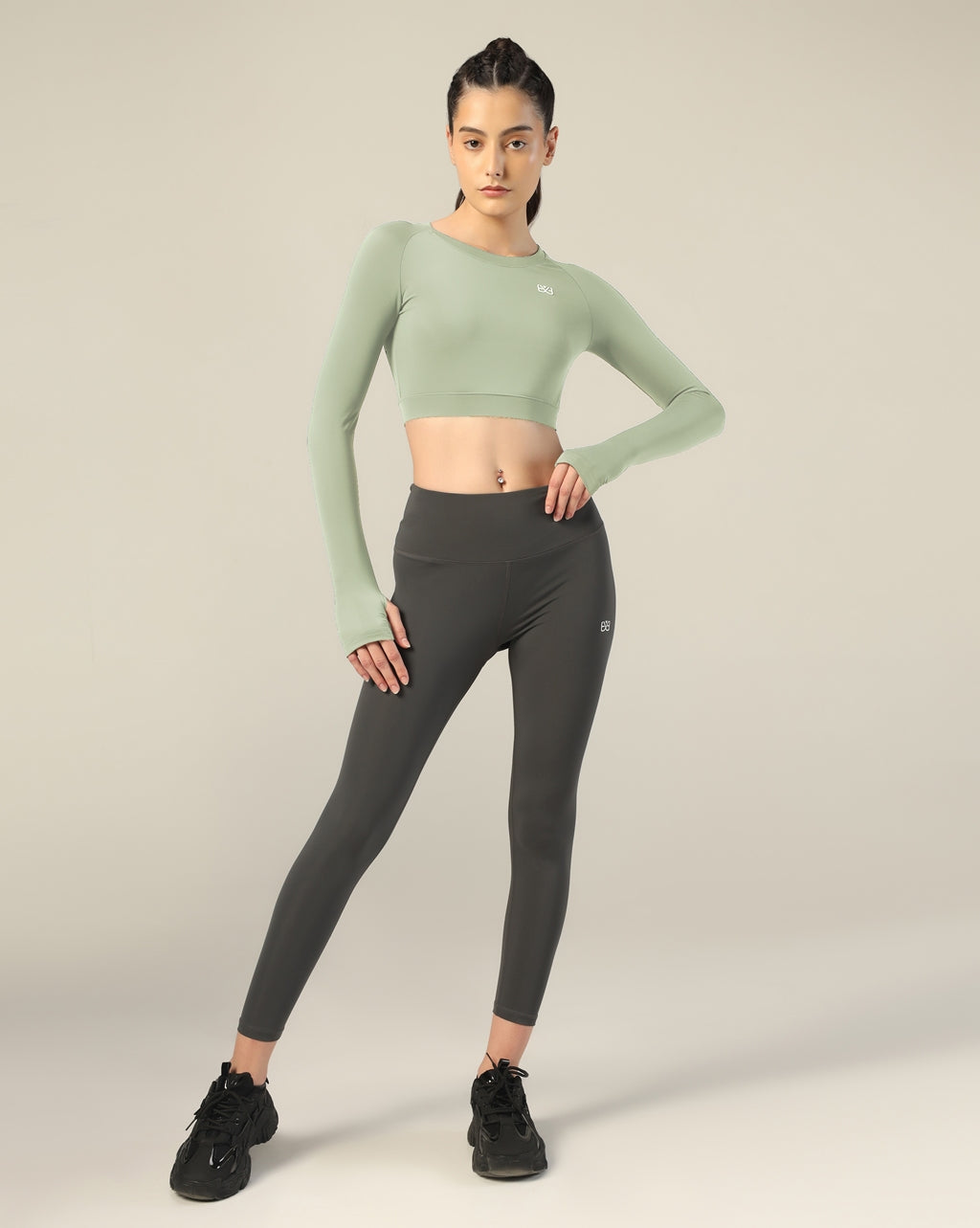 Long Sleeve Crop top - Pista