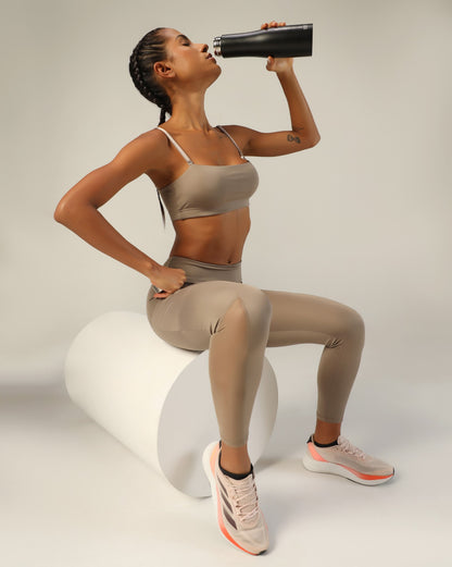 Go-To Bandeau Sports Bra - Beige