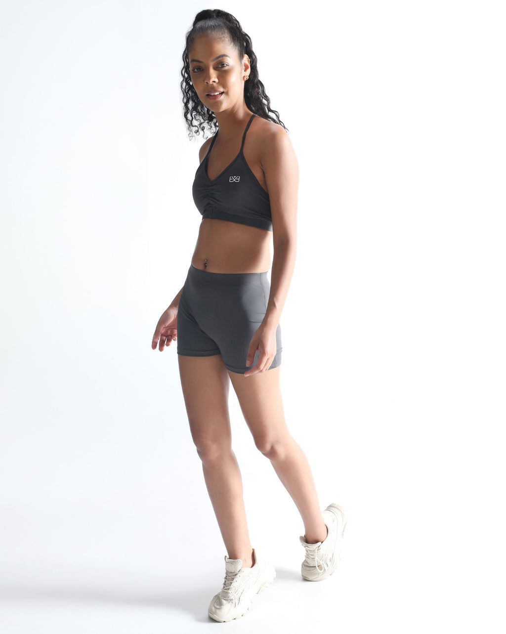 Timeless Strappy Sports Bra - Dark Grey