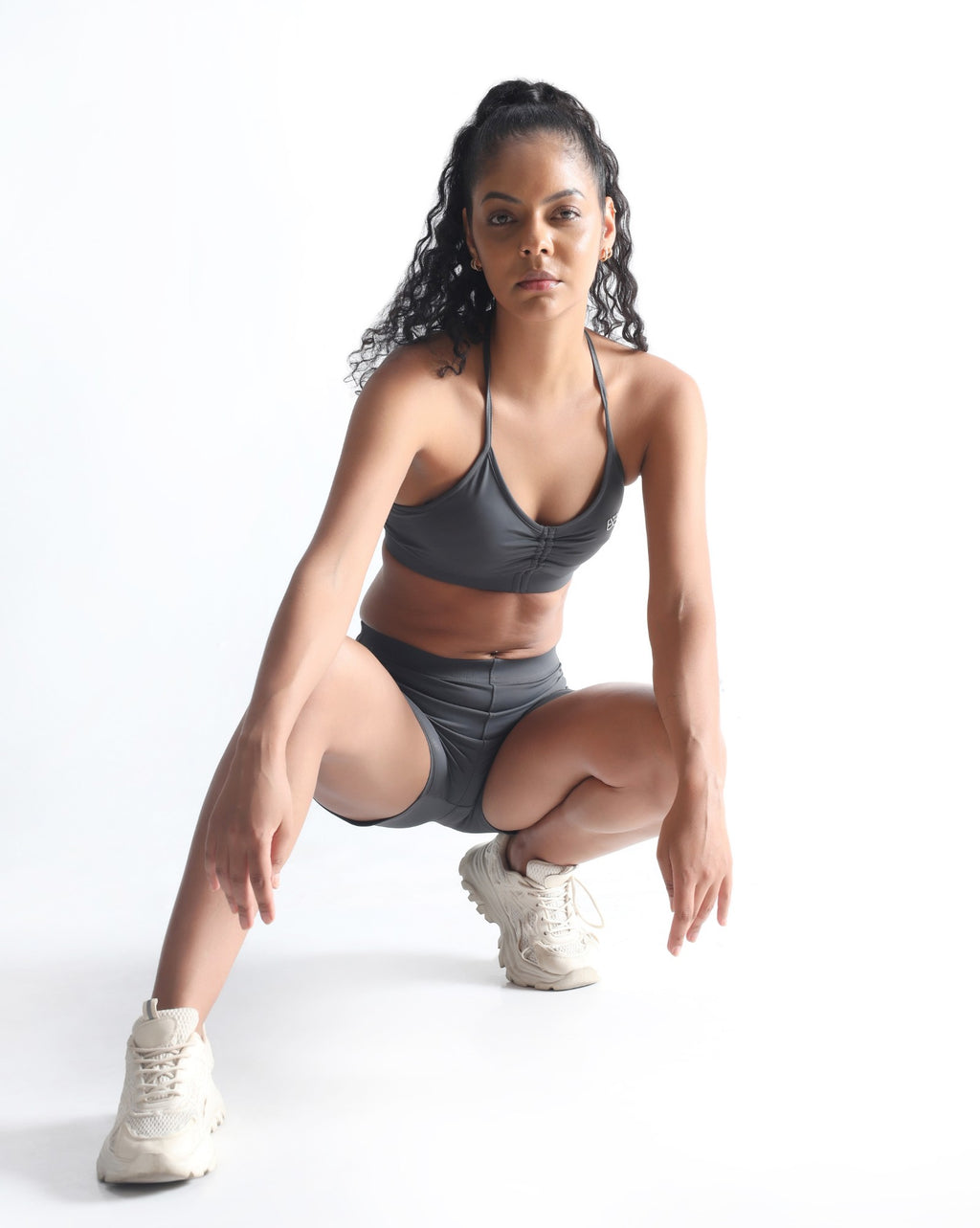 Timeless V-Neck Bralette - Dark Grey