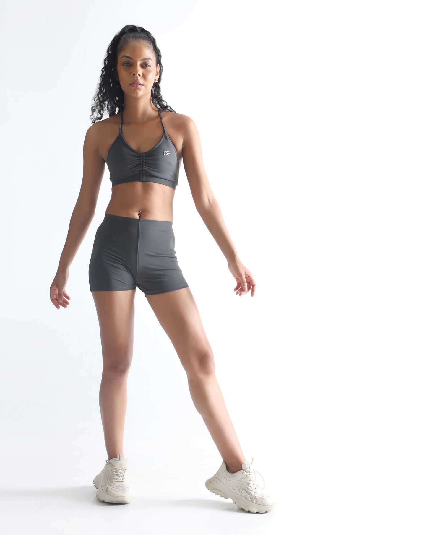 Timeless Strappy Sports Bra - Dark Grey