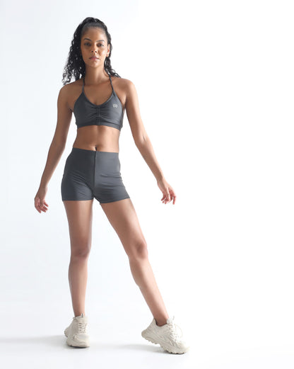 Timeless Strappy Sports Bra - Dark Grey