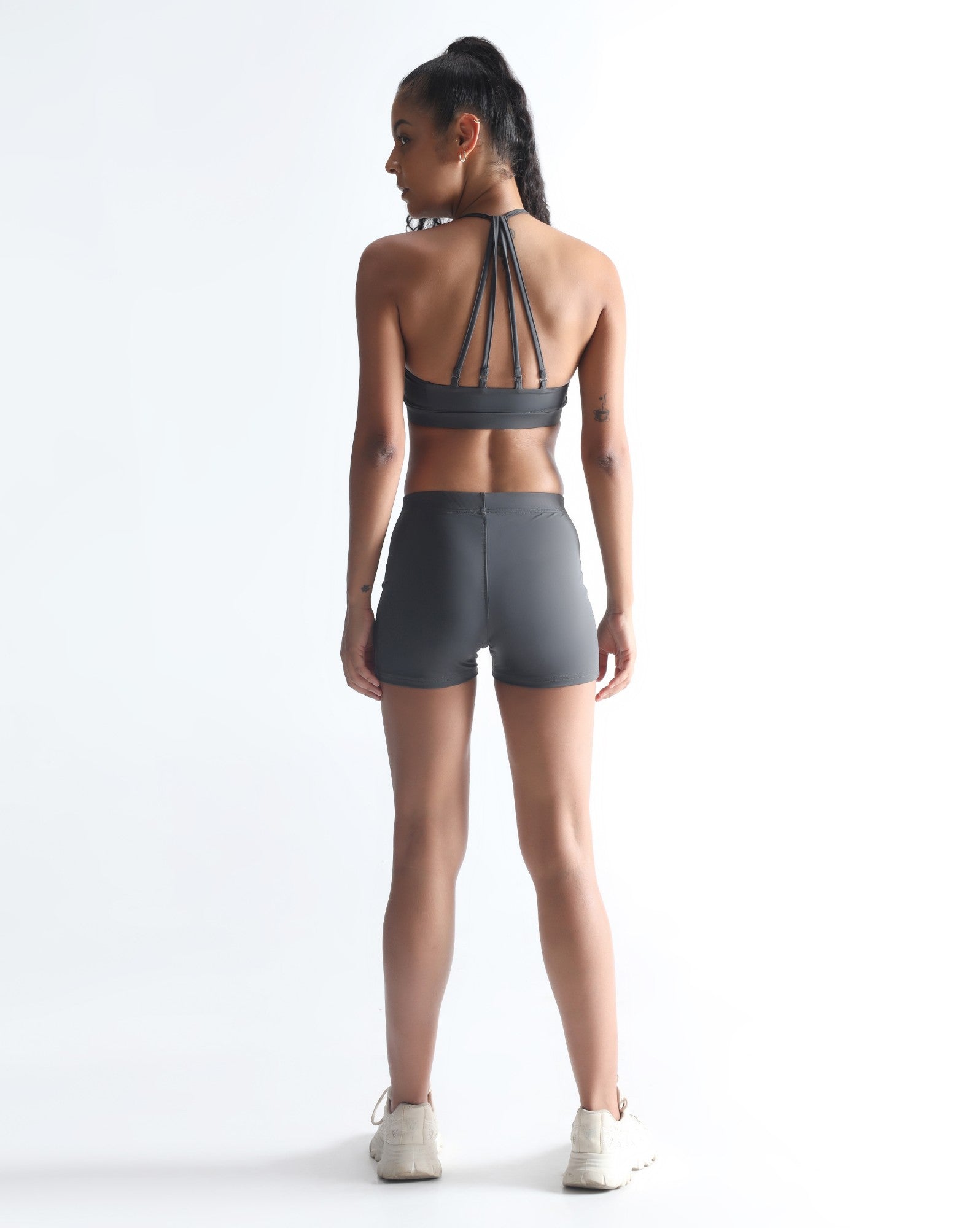 Timeless V-Neck Bralette - Dark Grey