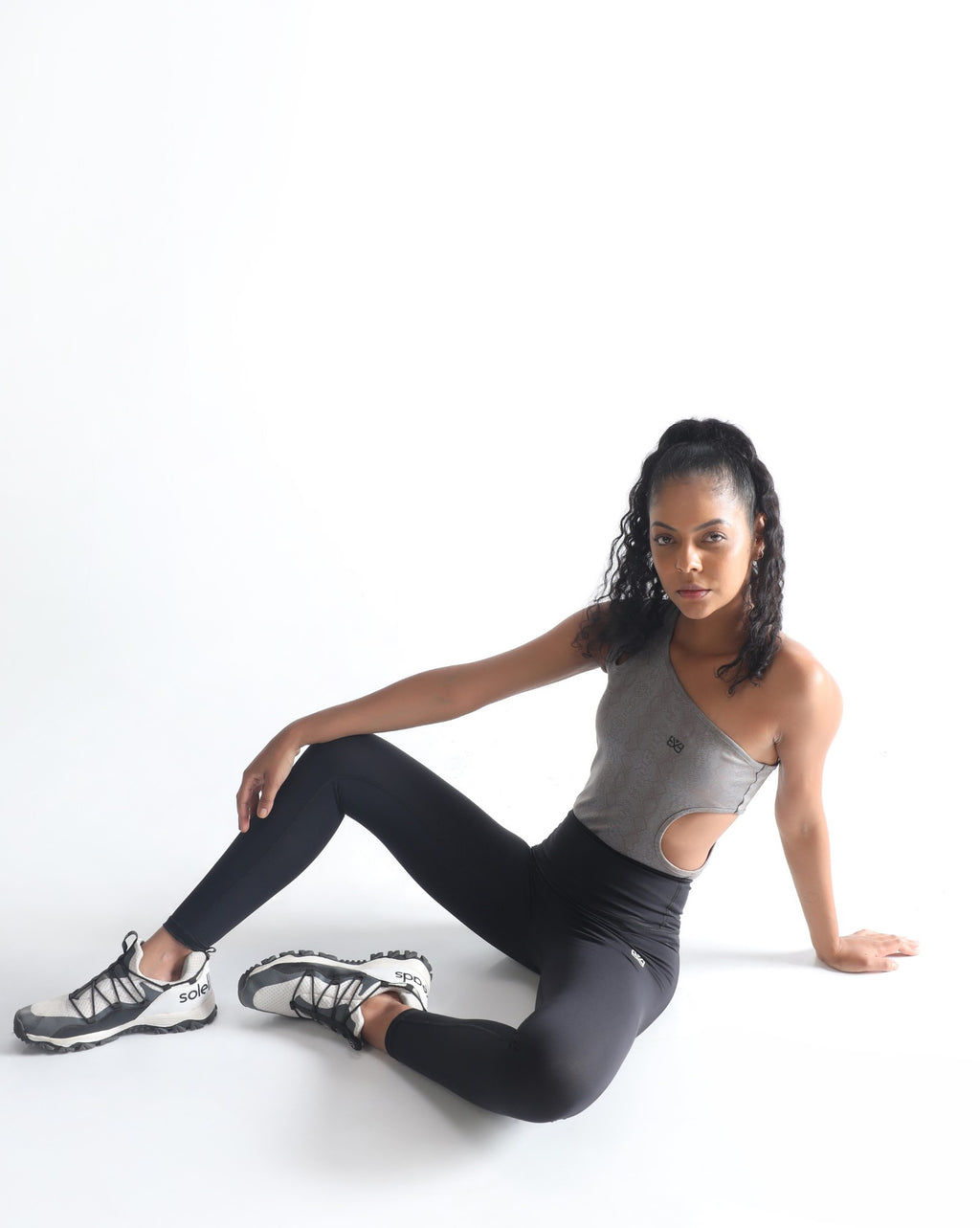 One shoulder bodysuit - Grey
