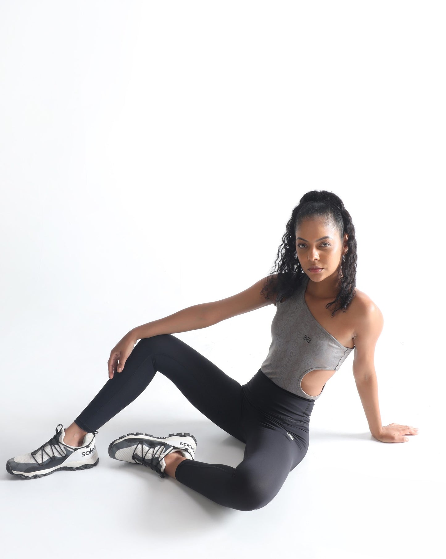 One shoulder jumpsuit - Grey