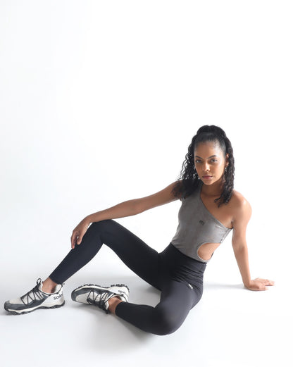 One shoulder jumpsuit - Grey