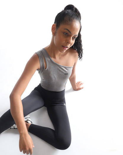 One shoulder jumpsuit - Grey