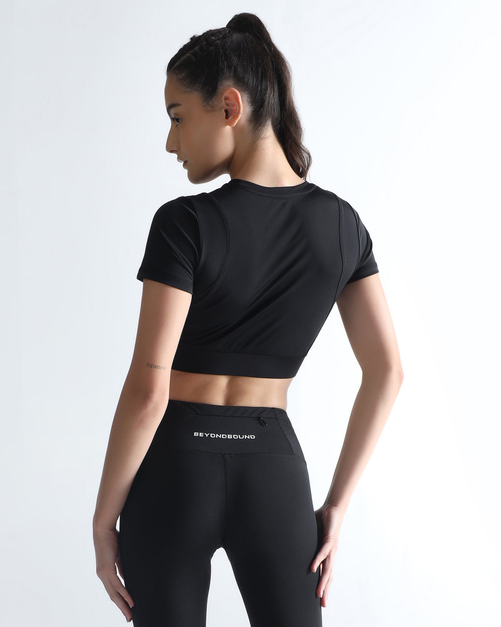 Slim Fit Crop Top - Black