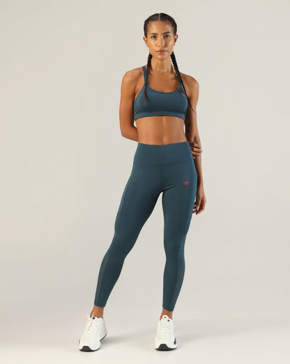 Go-To Crossover Sports Bra - Airforce blue