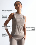 Classic Fitted Zipper Vest - Silver Mink
