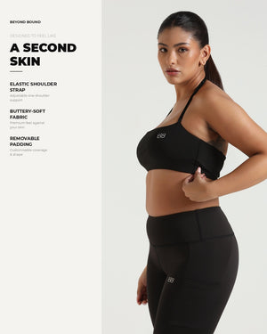 Go-To Bandeau Sports Bra - Black