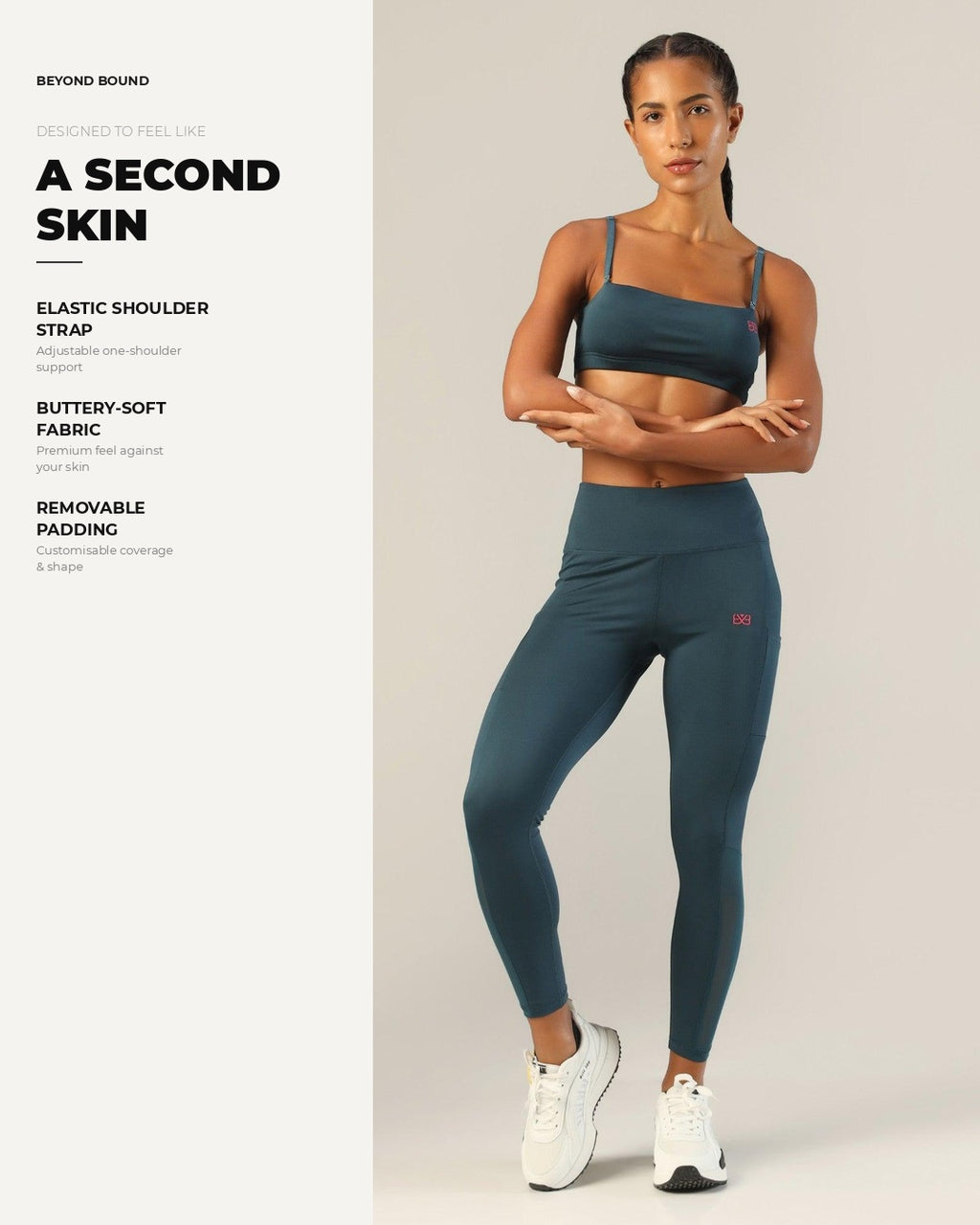 Go-To Bandeau Sports Bra - Airforce Blue
